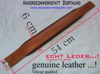 Bassriemen, 6cm x 54 - Beige / hellbraun